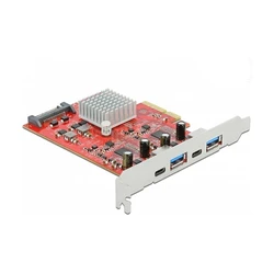 PCI Express x4 κάρτα σε SuperSpeed USB 10 Gbps με 2 x USB Τύπου-A και 2 x USB Τύπου-C - Dual Channel (Delock 89041)