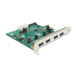 Delock USB 3.0 PCI Express x1 κάρτα με 4 εξωτερικές θύρες Type-A (MPN 89323)