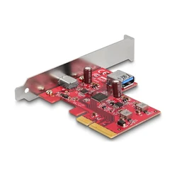 Delock Κάρτα PCI Express x4 σε 1x εξωτερική USB Type-C + 1x εσωτερική USB Typ-A 10 Gbps (Low Profile) MPN 90158