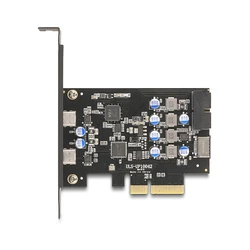 Κάρτα επέκτασης PCI Express x4 με 2 εξωτερικές θύρες USB Type‑C 10 Gbps, 1 εσωτερική θύρα USB Type‑E (Key A) 10 Gbps και 1 19‑pin κεφαλίδα – Low Profile (MPN 90345)