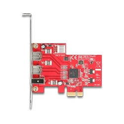Κάρτα PCI Express x1 σε 2 x εξωτερικά FireWire B + 1 x εξωτερικό FireWire A - Low Profile