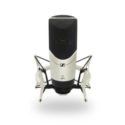Sennheiser MK4 Condenser Microphone XLR Shock Mounted Set for Vocals, Silver