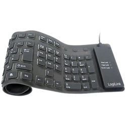 LogiLink ID0019 Πληκτρολόγιο ευέλικτο USB - Αγγλικό (US)