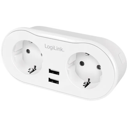 LogiLink έξυπνη λωρίδα τροφοδοσίας Wi‑Fi με 2 πρίζες λευκή (SH0102)