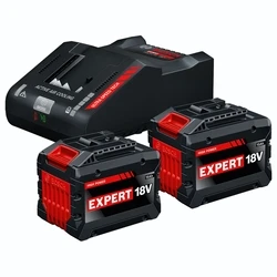 Bosch Expert Σετ Εκκίνησης 2x EXBA18V-80 + EXAL18V-160 (2x 18V 8,0 Ah μπαταρίες και φορτιστής EXAL18V-160)