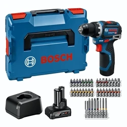 Bosch GSR 12V-32 Επαναφορτιζόμενο Δραπανοκατσάβιδο 12V  (με μπαταρία 2.0Ah, φορτιστή, L-BOXX)