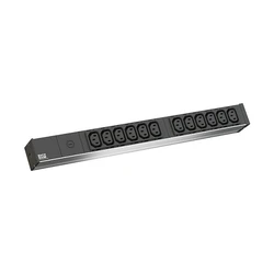 Bachmann IT PDU ALU 19" 1HE 12 x C13, Zuleitung C14