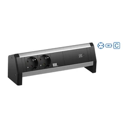 Bachmann DESK 2 - 2x Schutzkontakt + Φορτιστής USB‑C 60W + 1x ABD (GST18)