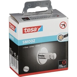 Tesa Smooz Αυτοκόλλητος/Επίτοιχος Γάντζος 40318 χρώμιο