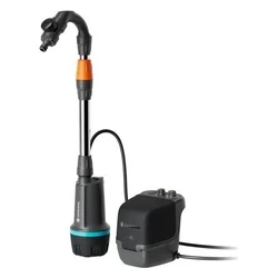 Gardena 2600 Comfort 18V P4A φορητή αντλία για βαρέλι βρόχινου νερού (σετ με μπαταρία 2,5 Ah και φορτιστή) - 14604-20