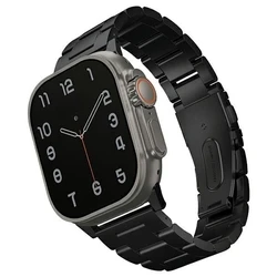 UNIQ Osta strap Apple Watch 4/5/6/7/SE/8/9/Ultra 44/45/49mm Stainless Steel black/midnight black