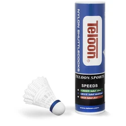 Μπαλάκια Badminton Teloon Προπόνησης Νάιλον, μεσαίας ταχύτητας (6 τμχ.)