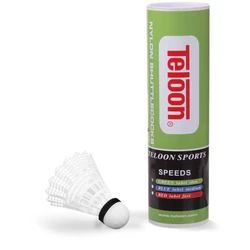 Μπαλάκια Badminton Teloon Νάιλον, χαμηλής ταχύτητας (6 τμχ.)