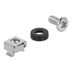 Βίδες Delock σετ με παξιμάδια 42420 για rack, M6/16mm, 20τμχ