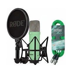 RØDE NT1 Signature + XLR-Καλώδιο + Επιτραπέζιος Βραχίονας Στούντιο (ανοιχτό πράσινο, Πακέτο)