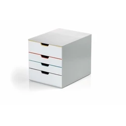 Durable Varicolor 4-Compartment Desktop Drawer Box (Multicolour) - 762427