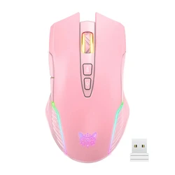 Ποντίκι Ασύρματο Onikuma CW905 Pink 2.4G Gaming