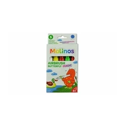 Malinos Airbrush Stifte Magic Butterfly 5 Χρώματα + Στένσιλ