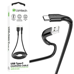 Καλώδιo USB Lamtech Data Type-C 1m Black