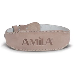 Ζώνη Άρσης Βαρών Amila Δερμάτινη Μπεζ A Quality L