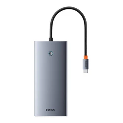 Docking Station Baseus 13in1 PortalJoy USB-C to HDMI+DP+VGA+C+USB+PD+RJ45+SD/TF+3.5mm (grey)