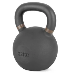 Kettlebell AMILA Χυτοσίδηρος 32 kg - Μαύρο/Καφέ