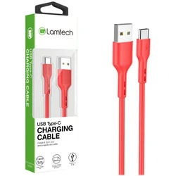 Καλώδιo USB Lamtech Data Type-C 1m RED