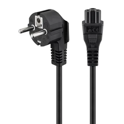 Καλώδιο Τροφοδοσίας Goobay 44877, γωνιακό, 0.75mm², 3m, μαύρο