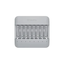 Varta Eco Charger Multi Recycled USB Φορτιστής 8 Μπαταριών Ni-MH AA/AAA Γκρι