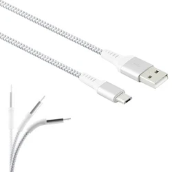 Καλώδιo USB Lamtech Micro HIGH QUALITY UNBREAKABLE SILVER 2M