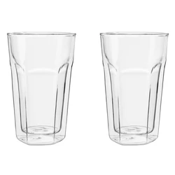 Leopold Vienna Double Walled Glass Coffee/Freddo Cups Set 280ml LV01516 2pcs