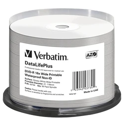 Verbatim Recordable DVD-R 16x 4.7GB 50-Pack (Model 43734)