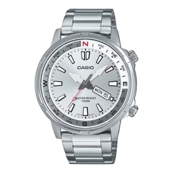 Casio Ανδρικά Ρολόγια MTD-130D-7AVDF Ασημί
