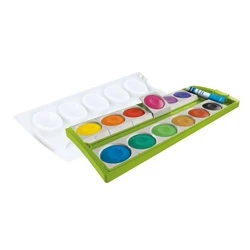 Pelikan Farbkasten K12 Green incl. Deckweiß (opaque white), 12 colors