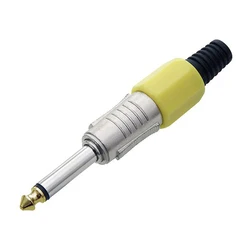 Default Brand Audio Connector 6.35mm Mono Male Yellow