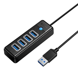 USB Hub Orico USB to 4x USB 3.0, 5 Gbps, 0.15m (Black)