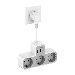 Πολύπριζο με USB Tessan TS-323X-C power strip