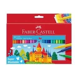Faber-Castell Μαρκαδόροι Ζωγραφικής Λεπτοί Πλενόμενοι - Σετ 50 χρώματα (554204)