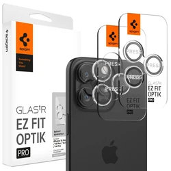 Spigen Optik.tr ez Fit Camera Protector Apple iPhone 14 Pro / 14 Pro Max / 15 Pro / 15 Pro Max / 16 Pro / 16 Pro Max / 17 Pro / 17 Pro Max Crystal Clear [2 PACK]