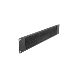 DELOCK 19 inch Διαχείριση Καλωδίων με Βούρτσα 2U Μαύρο