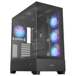 FSP/Fortron M370-BA Gaming Midi Tower Κουτί Υπολογιστή με Πλαϊνό Παράθυρο & ARGB Φωτισμό Μαύρο