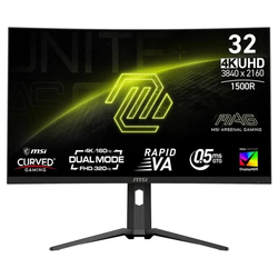 MSI MAG 321CUPDF — 31.5" Rapid VA Καμπυλωτή Gaming Οθόνη UHD 4K 160Hz / FHD 320Hz