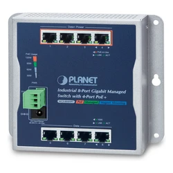 PLANET WGS-804HPT Βιομηχανικός Διακόπτης 8-Port Gigabit με 4 PoE+ (Wall-mount, Managed)