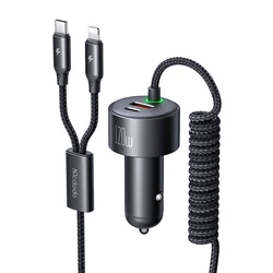 Φορτιστής Αυτοκινήτου Mcdodo CC-0370 USB-C, Lightning, 120W, retractable cables