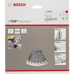 Bosch Top Precision Δίσκος Κοπής Ξύλου 165mm 48 Δόντια (2608642384)