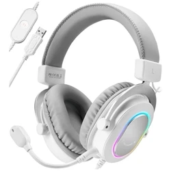 Gaming ακουστικά Over‑Ear Fifine H6W με USB και RGB