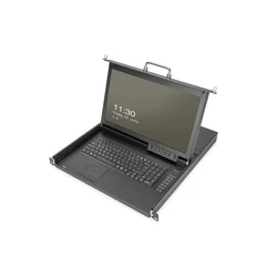 DIGITUS Μονάδα Κονσόλας 17" HD LCD, 8-θύρες HDMI KVM (Γερμανικό πληκτρολόγιο)