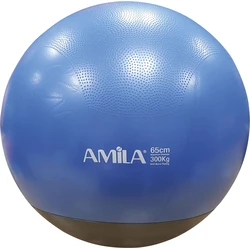 Μπάλα Γυμναστικής Amila Gymball 65cm Μπλε με Βάρος στην Βάση