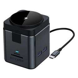 BlitzWolf 9-σε-1 USB-C Docking Station με HDMI 4K, PD, Ethernet Μαύρο (BW-TH17)