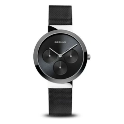 Bering Time Ceramic Γυναικείο Ρολόι 36mm Μπαταρίας με Μαύρο Μεταλλικό Μπρασελέ 35036-102